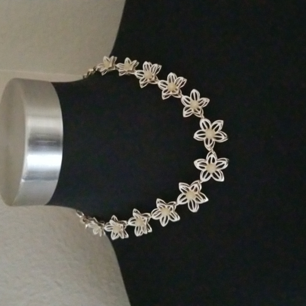 Coldwater Creek Gold Yellow Daisy Statement Necklace